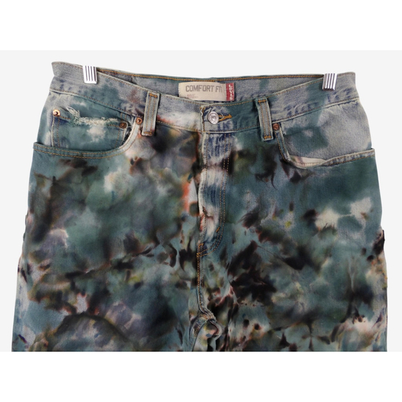 Reclaimed Vintage Levi's 550 Jeans: Hand-Tie-Dyed, Unique Hand-Dyed Levis - Picture 11 of 16